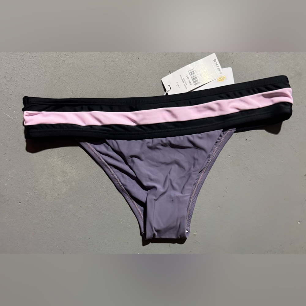 Pilyq Black and Pink Bikini Bottom